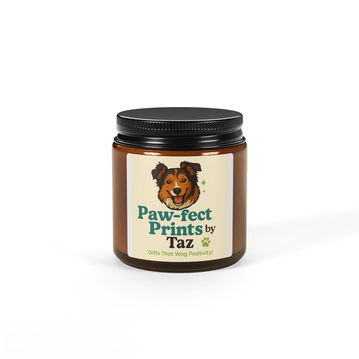 Soy Candle with Dog Design